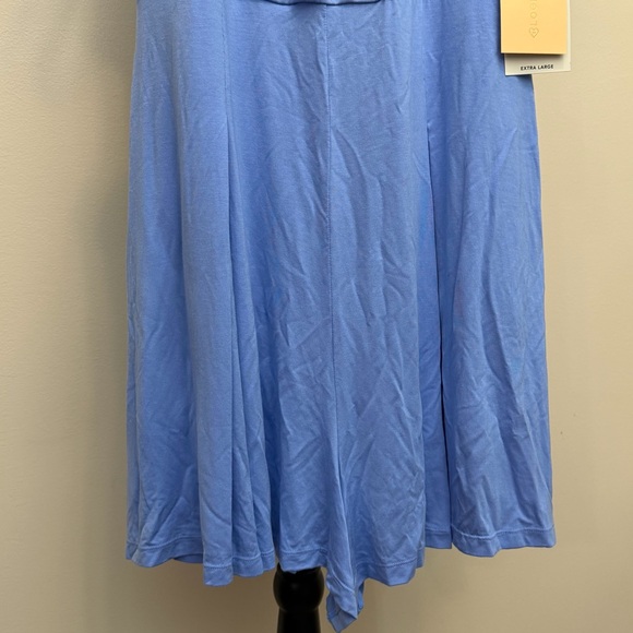 NWT Blogilates Women’s XL Cool Blue Sleeveless Sweetheart Romper Tie Bow Straps - Picture 3 of 8